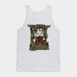 Wild West Bird Ranger with Mushroom Hat in Steampunk Frame Tank Top